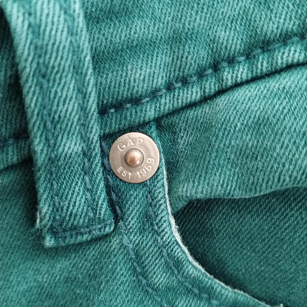 GAP 1969 Denim jegging in dark teal green, size 4, mid rise - Picture 4 of 4